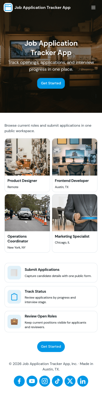 Job Application Tracker App Template
