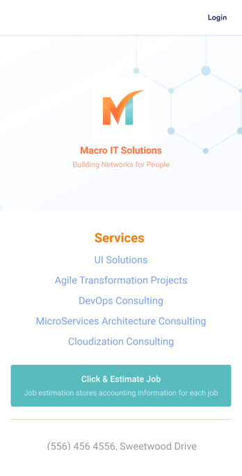 Job Estimate App Template