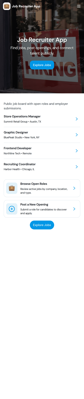 Job Recruiter App Template