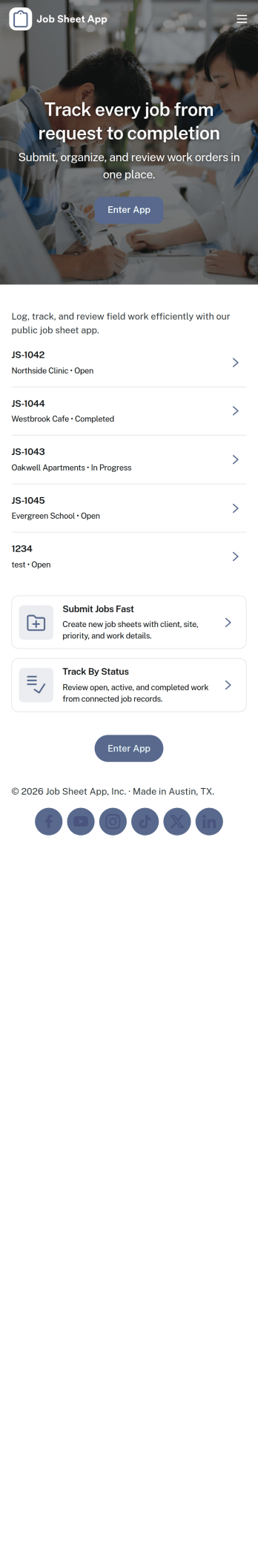 Job Sheet App Template