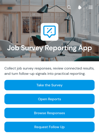 Job Survey Reporting App Template