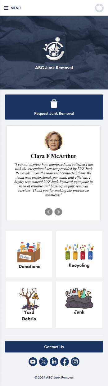 Junk Removal App Template