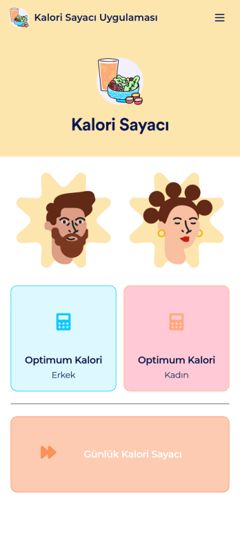 Kalori Sayacı Uygulama Șablonu
