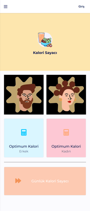 Kalori Sayacı Uygulaması Template