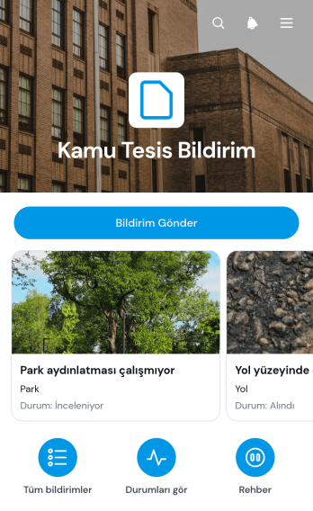 Kamu Tesisi Bildirim Uygulama Șablonu
