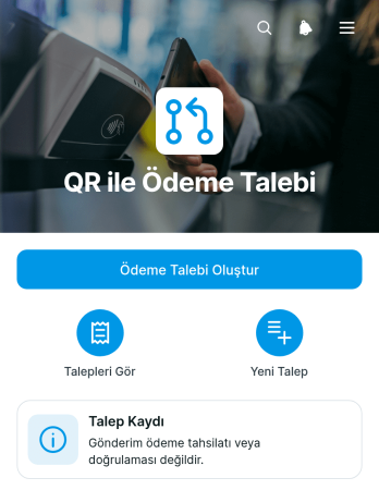 Kare Kodlu Ödeme Talebi Uygulama Șablonu