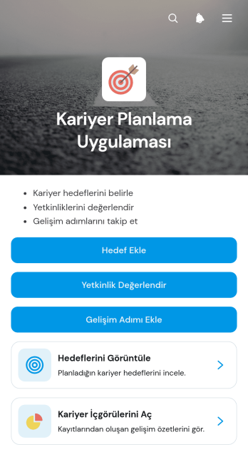 Kariyer Planlama Uygulama Șablonu