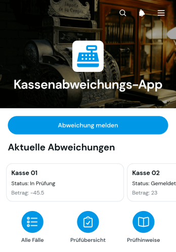 Kassenabweichungs-App