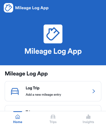 Keep Track of Mileage App Template