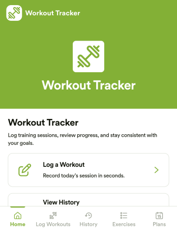 Keep Track of Workouts App Template