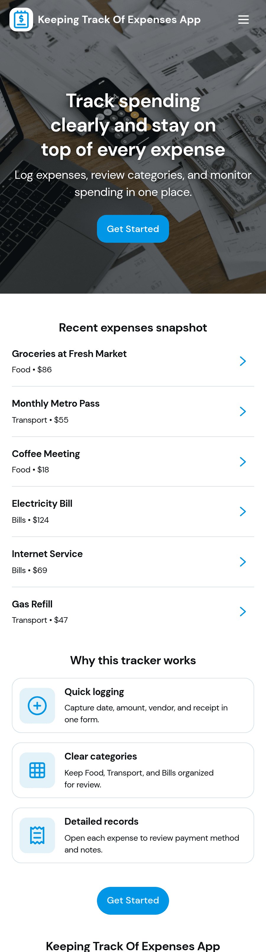Keeping Track of Expenses App Template | Jotform