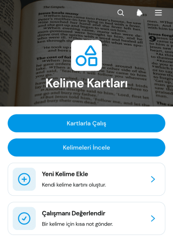 Kelime Hazinesi Bilgi Kartı Uygulama Șablonu