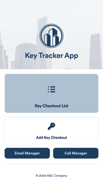 Key Tracker App Template