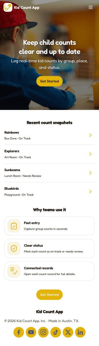 Kid Count App Template