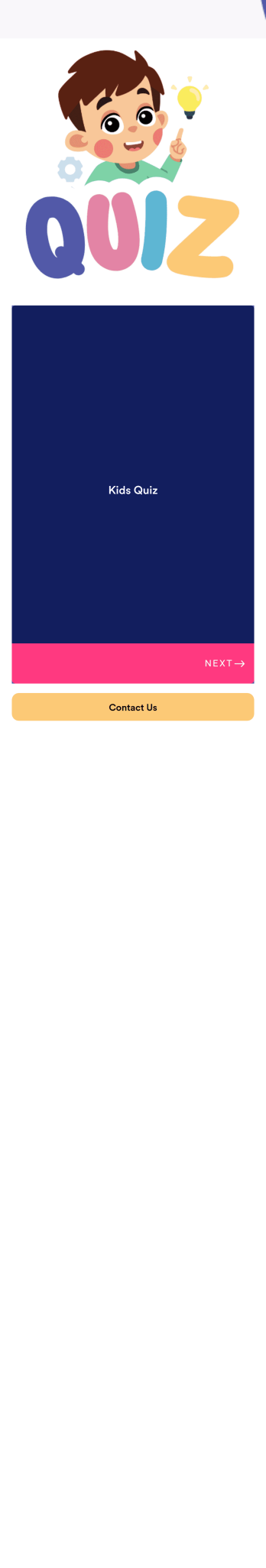 Customizable Kids Quiz App