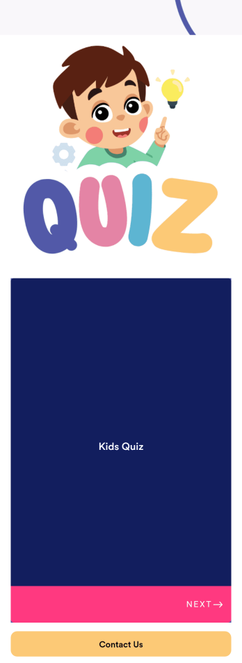 Customizable Kids Quiz App