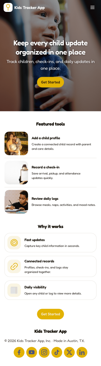 Kids Tracker App Template