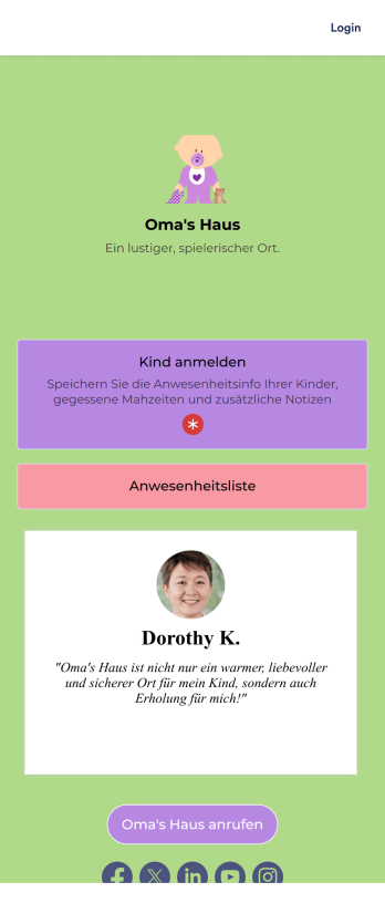 Kinderpflege App Template