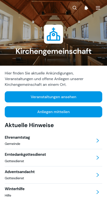Kirchengemeinde-App