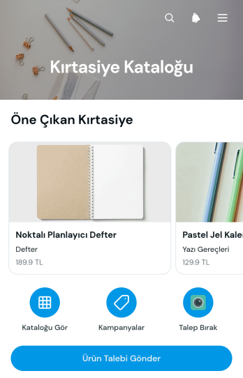 Kırtasiye Kataloğu Uygulama Șablonu