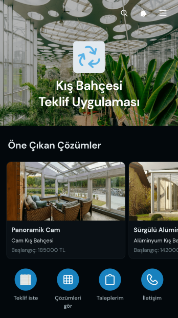 Kış Bahçesi Teklif Uygulama Șablonu