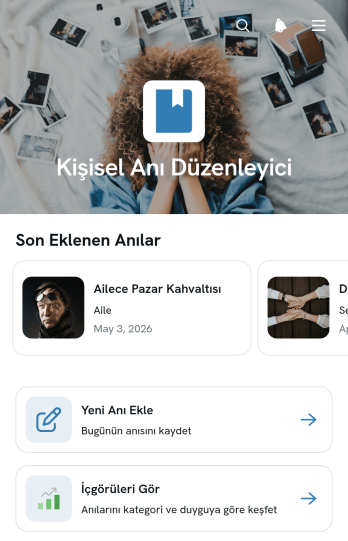 Kişisel Anı Düzenleme Uygulama Șablonu