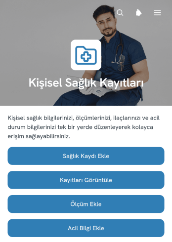 Kişisel Sağlık Kayıtları Uygulama Șablonu