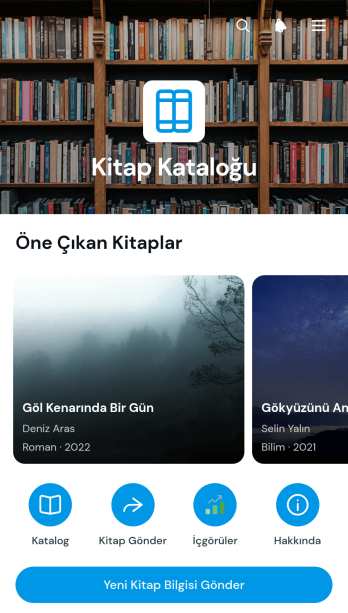Kitap Kataloğu Uygulama Șablonu
