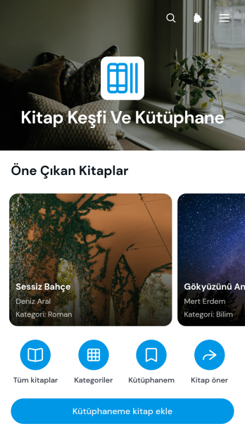 Kitap Keşfi ve Kütüphane Uygulama Șablonu