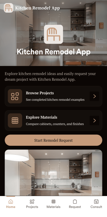 Kitchen Remodel App Template