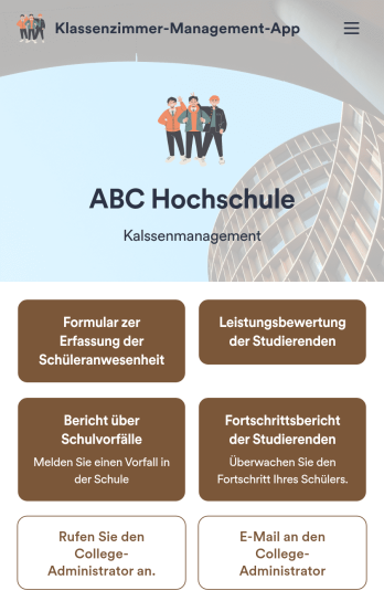 Klassenzimmer-Management-App