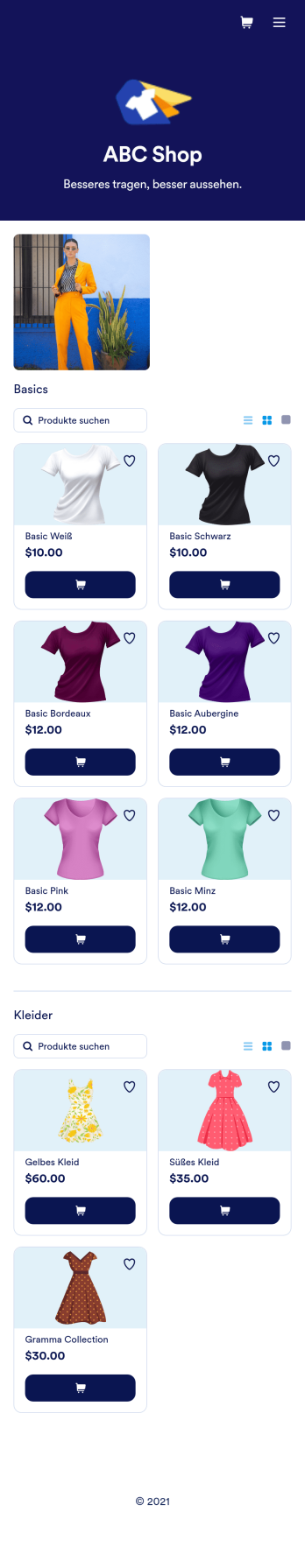 Kleidungsshop App