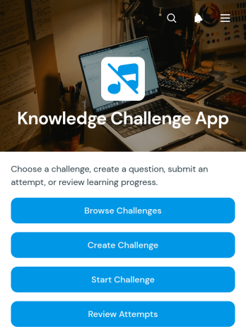 Knowledge Challenge App Template
