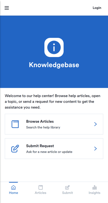 Knowledgebase App Template
