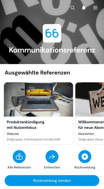 Kommunikationsreferenz-App