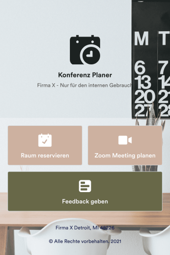 Konferenzraum Buchung App Template