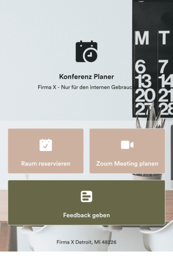 Konferenzraum Buchung App