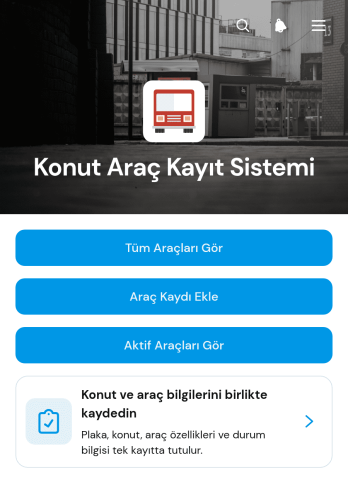 Konut Araç Kayıt Uygulama Șablonu