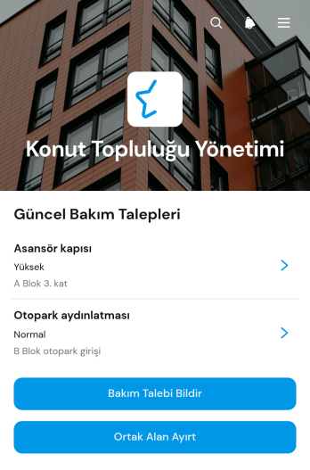 Konut Topluluğu Yönetim Uygulama Șablonu