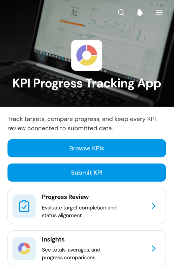 KPI Progress Tracking App Template