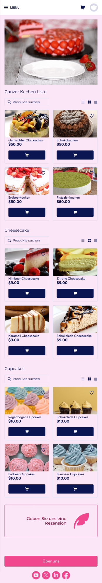 Kuchen Bestell-App Template