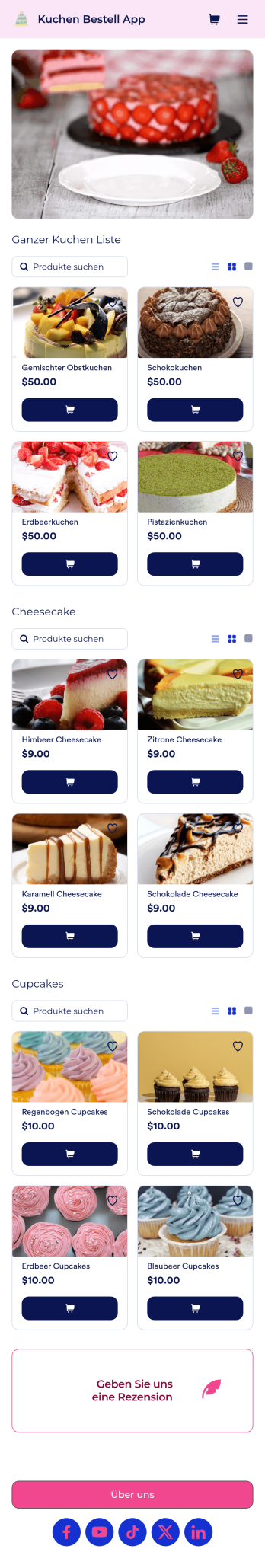 Kuchen Bestell-App