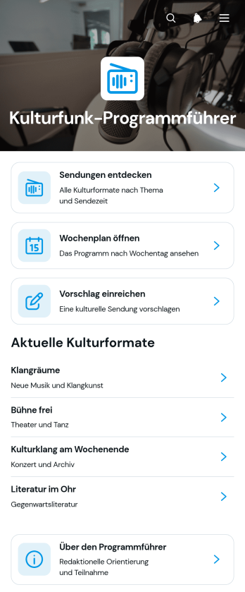 Kultur-Radioprogrammführer-App