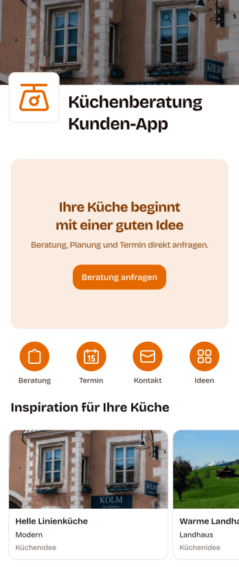 Kunden-App für Küchenberatung
