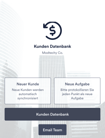 Kunden Datensatz App Template