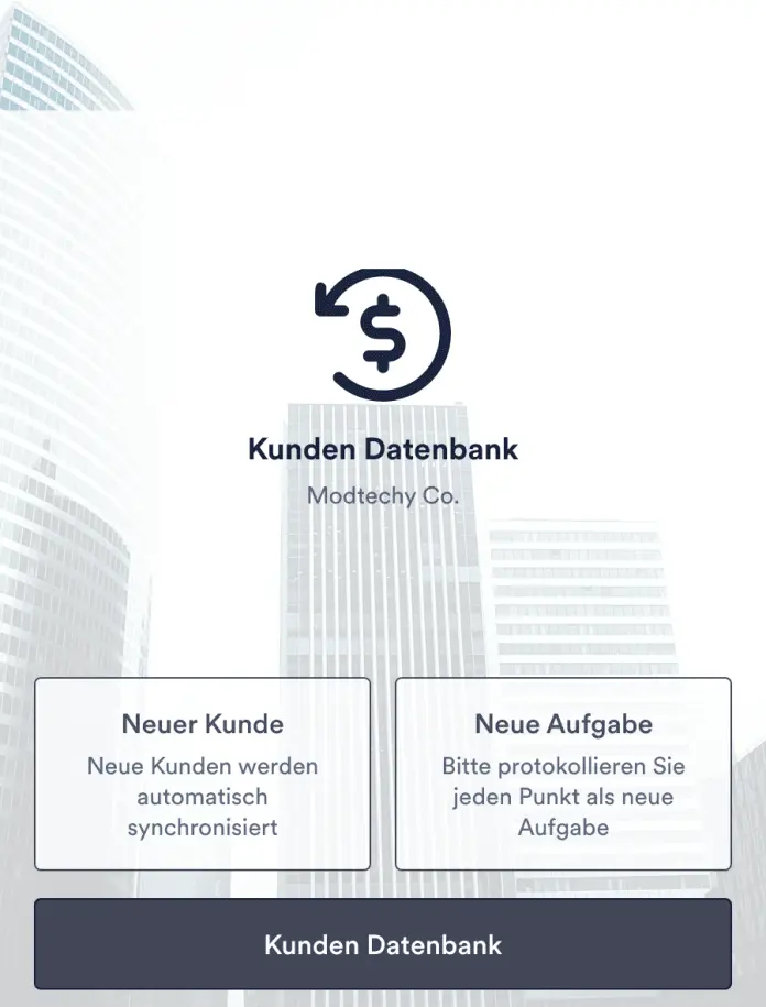 Kunden Datensatz App