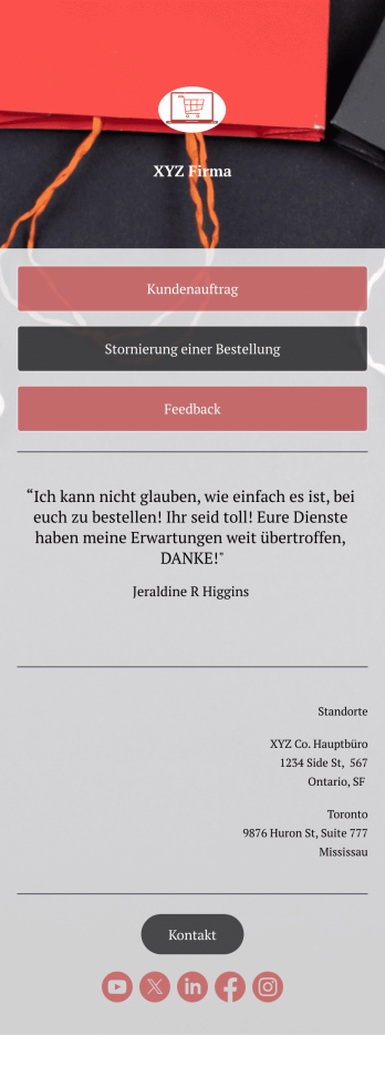 Kundenauftrag App Template