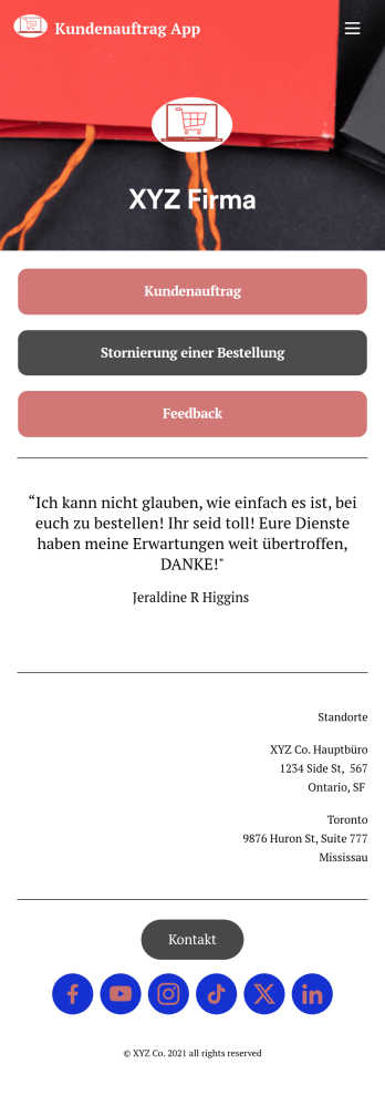 Kundenauftrag App