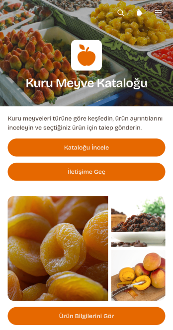 Kuru Meyve Kataloğu Uygulama Șablonu