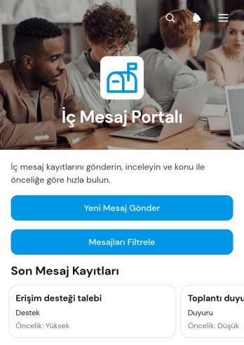 Kurum İçi Mesaj Portalı Uygulama Șablonu